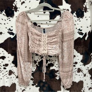 Cropped Western Long Sleeve